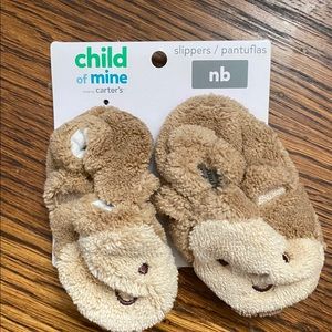 Carters Newborn Monkey Slippers